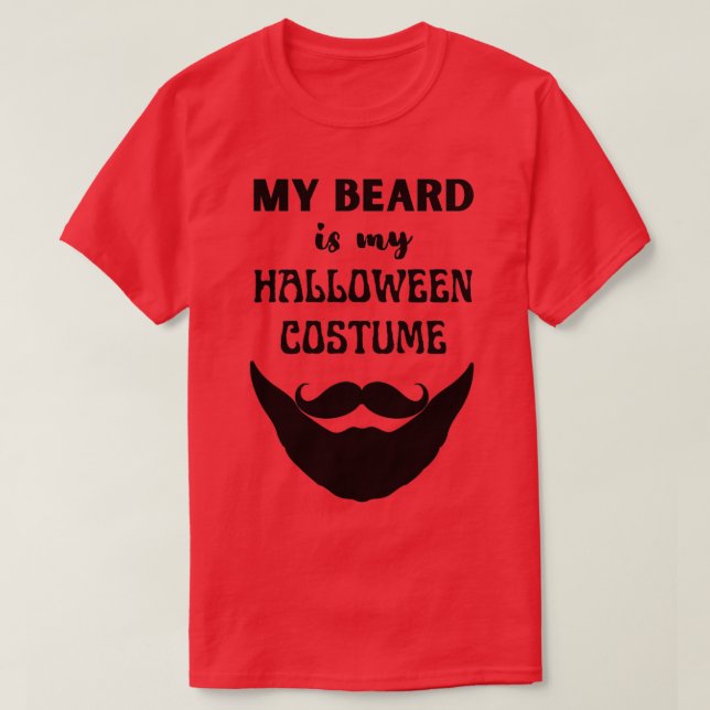 Camiseta Mi Barba Es Mi Vestido De Halloween 42 (Diseño del anverso)