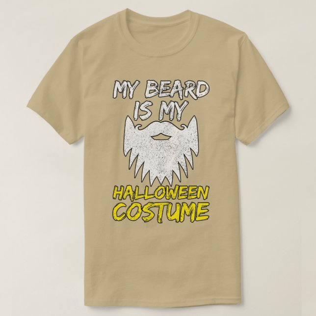 Camiseta Mi Barba Es Mi Vestido De Halloween 6 (Diseño del anverso)