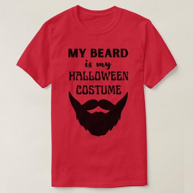 Camiseta Mi Barba Es Mi Vestido De Halloween 7 (Diseño del anverso)