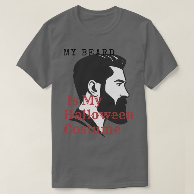 Camiseta Mi Barba Es Mi Vestido De Halloween 9 (Diseño del anverso)