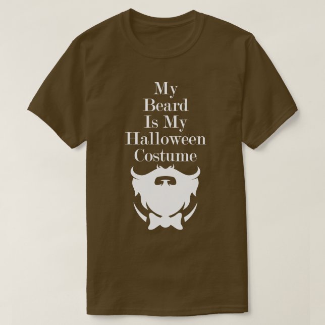 Camiseta Mi Barba Es Mi Vestido De Halloween Esencial (Diseño del anverso)