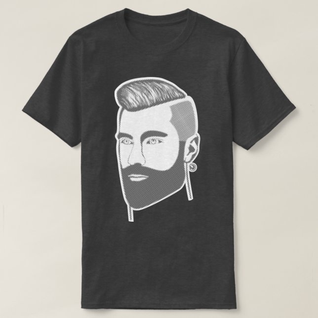 Camiseta Mi barba está en el punto (Diseño del anverso)