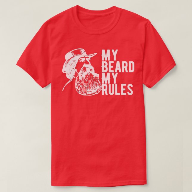 Camiseta Mi barba mis reglas clásicas TShirt (Diseño del anverso)