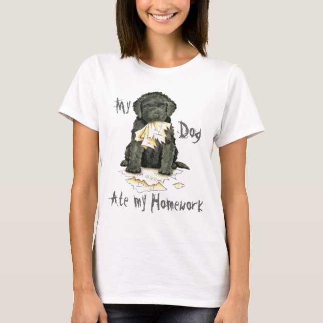 Camiseta Mi Barbet Ate My Homework (Anverso)