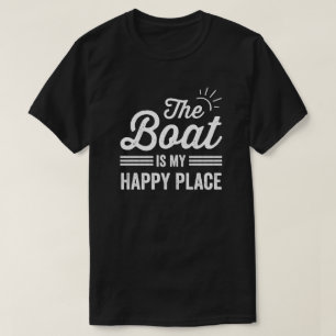 Camiseta Mi barco es mi lugar feliz que me gusta el barco