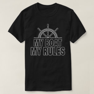 Camiseta Mi barco mi canotaje divertido de las reglas