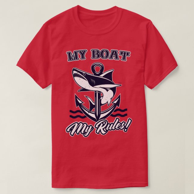 Camiseta Mi barco, mi capitán de las reglas (Diseño del anverso)