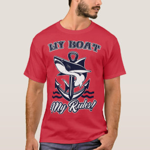 Camiseta Mi barco, mi capitán de las reglas