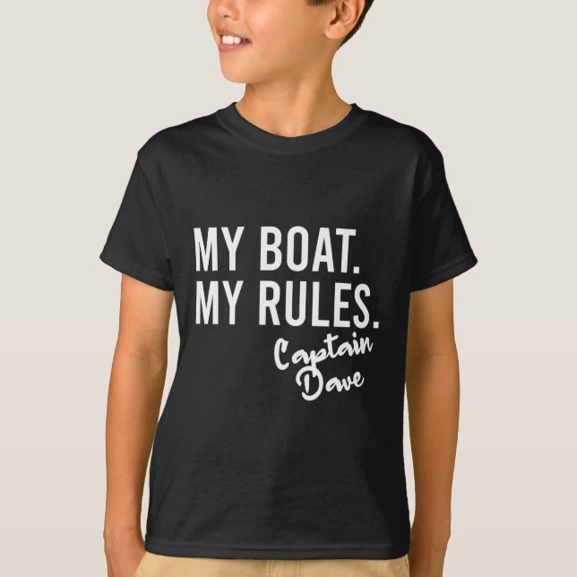 Camiseta Mi Barco Mis Reglas Capitán Dave Embarcaciones Per (Anverso)