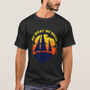 Camiseta Mi barco mis reglas Capitán Pontón en Bote