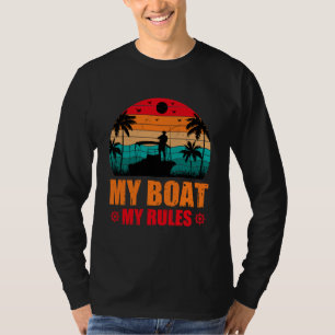 Camiseta Mi barco mis reglas Los amantes de la pesca del at
