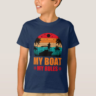 Camiseta Mi barco mis reglas Los amantes de la pesca del at