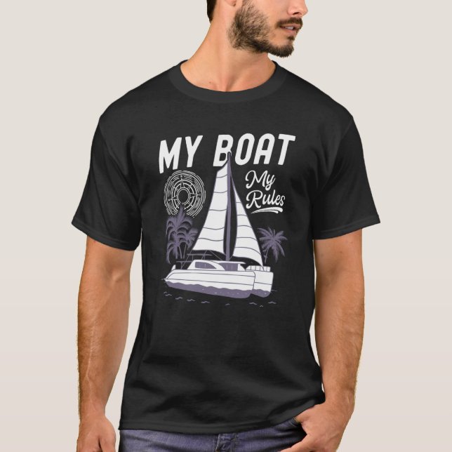 Camiseta Mi Barco Mis Reglas Vela Catamarán (Anverso)