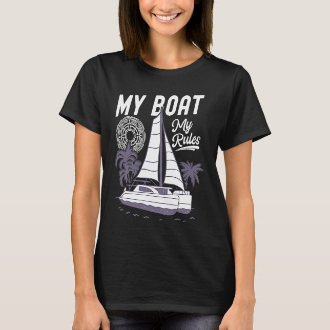 Camiseta Mi Barco Mis Reglas Vela Catamarán (Anverso)