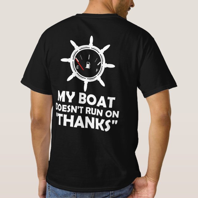 Camiseta Mi barco no funciona gracias al divertido barco (Reverso)
