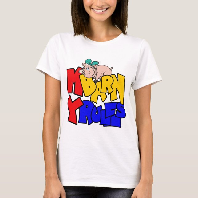 Camiseta Mi Barn Mis Reglas Cerdo (Anverso)