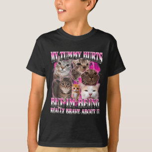Camiseta Mi barriga duele divertido cerebro podrido estúpid