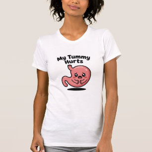 Camiseta Mi barriga duele divertido cita linda