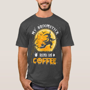 Camiseta Mi bastón de labios se escapa con el café gracioso
