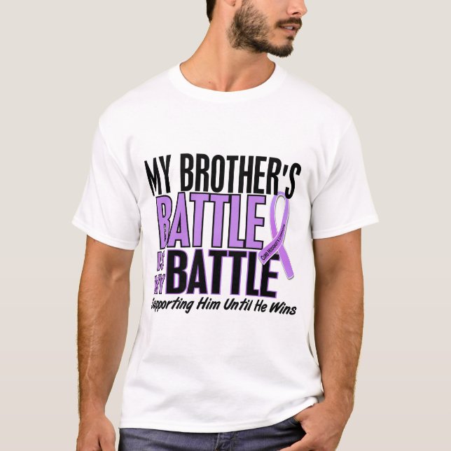 Camiseta Mi batalla demasiado 1 linfoma de Brother Hodgkin (Anverso)