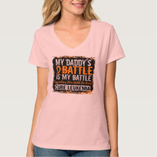 Camiseta Mi batalla papá de demasiado 2 leucemias