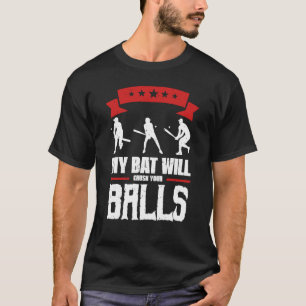 Camiseta Mi Bate Aplastará Tu Bate De Béisbol Para Hombres