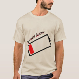 Camiseta Mi Batería Social – Humor de Introvertido con Baja
