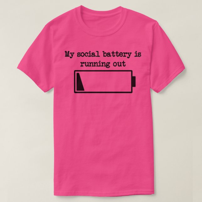 Camiseta Mi batería social se está acabando (Diseño del anverso)