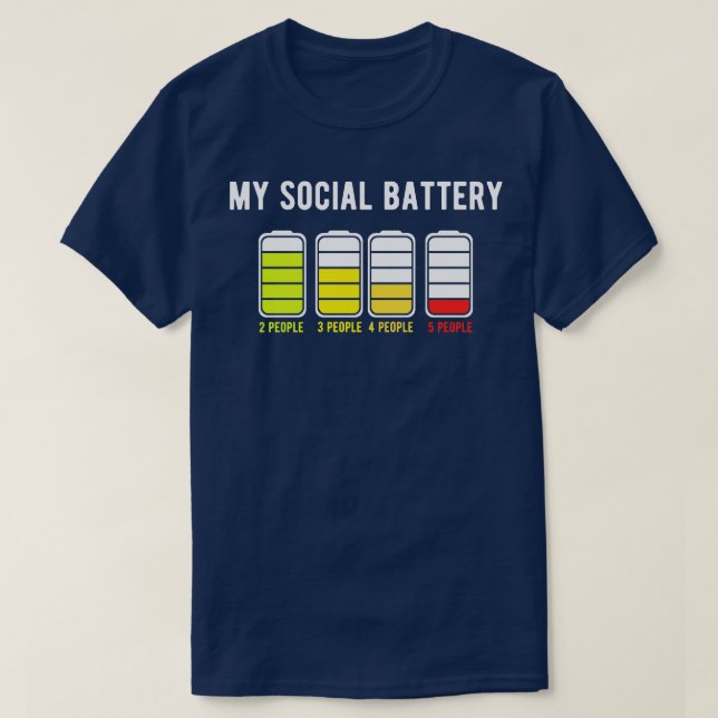 Camiseta Mi batería social se está muriendo por esta primic (Diseño del anverso)