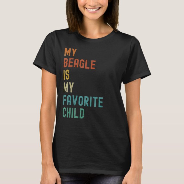 Camiseta Mi Beagle Es Mi Favorito. Perro divertido con niño (Anverso)