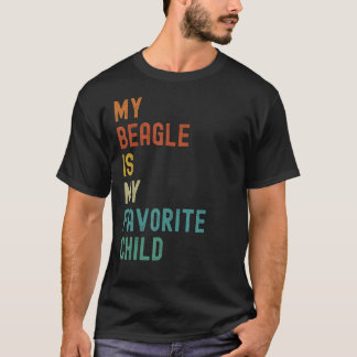 Camiseta Mi Beagle Es Mi Favorito. Perro divertido con niño
