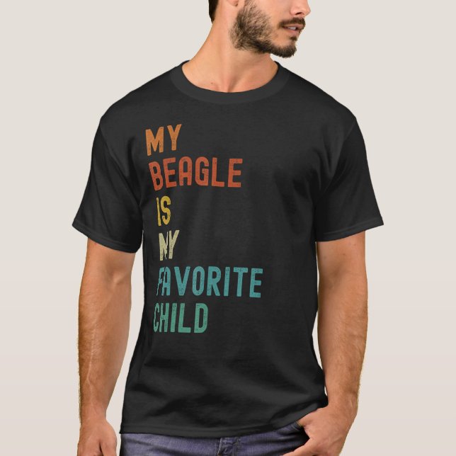 Camiseta Mi Beagle Es Mi Favorito. Perro divertido con niño (Anverso)