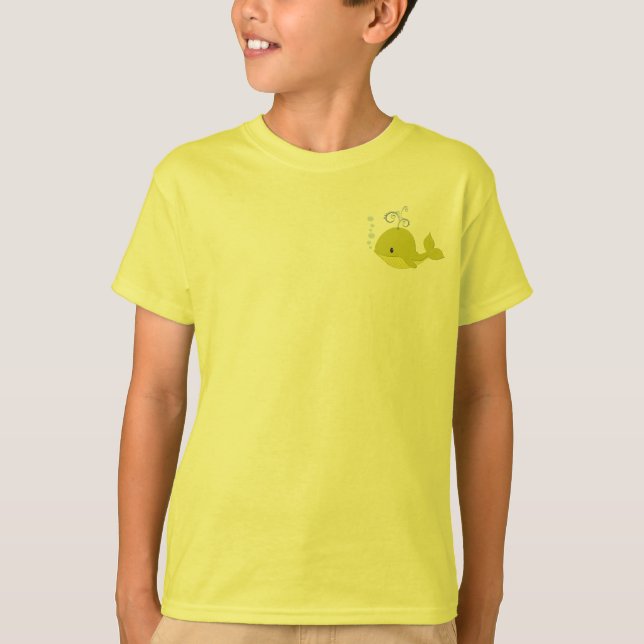 Camiseta Mi bebé ballena verde (Anverso)