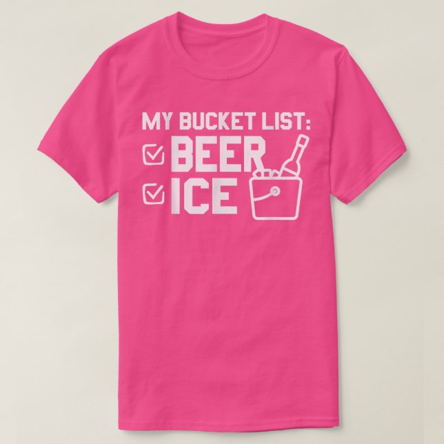 Camiseta Mi Beer List Ice Funny Beer  (Diseño del anverso)