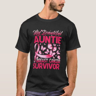 Camiseta Mi bella tía sobreviviente de cáncer de mama Butte