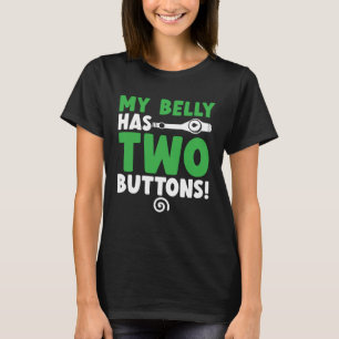 Camiseta Mi Belly Tiene Dos Botones Gastroparesis Concienci
