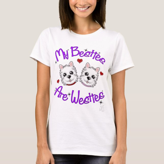 Camiseta Mi Besties es perritos del Westies-Muchacho y del (Anverso)