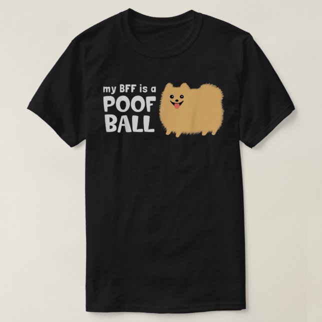 Camiseta Mi BFF es un perro de Poof Ball Pomerania (Diseño del anverso)