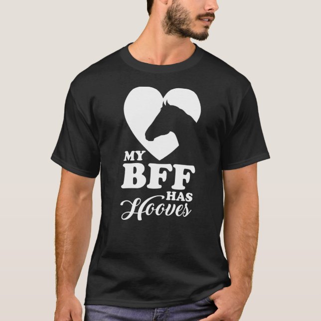 Camiseta Mi Bff Tiene Cascos En Caballo (Anverso)