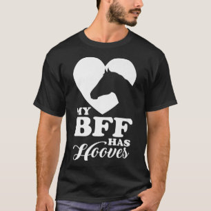 Camiseta Mi bff tiene cascos montando caballo