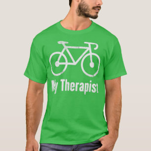 Camiseta Mi bicicleta terapeuta divertida en bicicleta