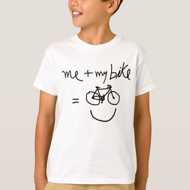 Camiseta mi bicicleta y yo = felicidad (Anverso)