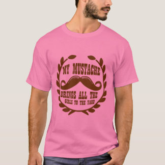 Camiseta Mi bigote trae a todos los chicas a la yarda