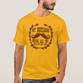Camiseta Mi bigote trae a todos los chicas a la yarda