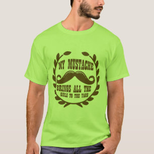 Camiseta Mi bigote trae a todos los chicas a la yarda