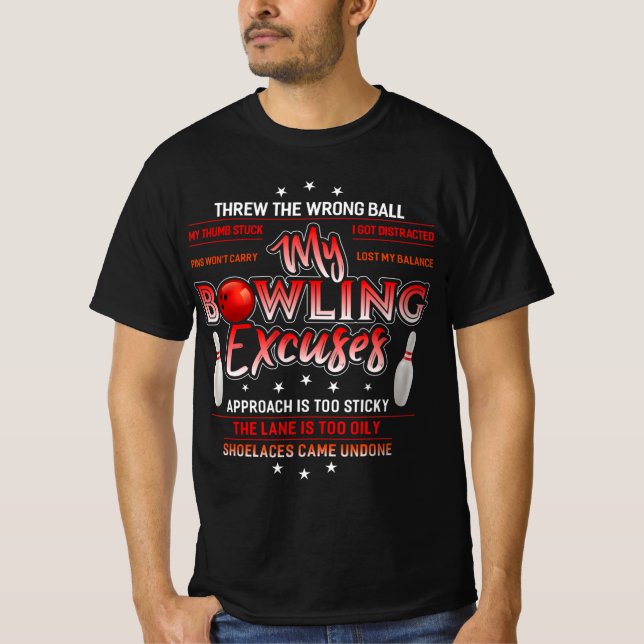 Camiseta Mi boliche causa diversión  (Anverso)