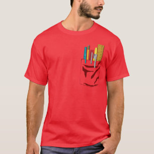 Camiseta Mi Bolsillo. Mis Plumas. (granate)