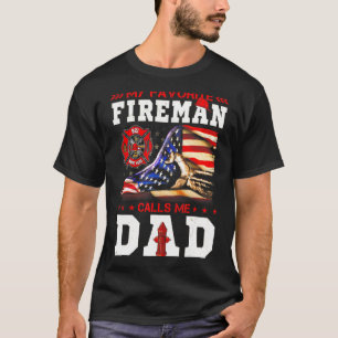 Camiseta Mi bombero favorito me llama a papá bombero nortea