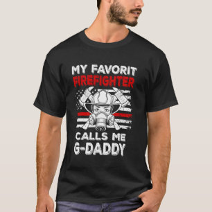 Camiseta Mi bombero favorito me llama G-Daddy delgada línea