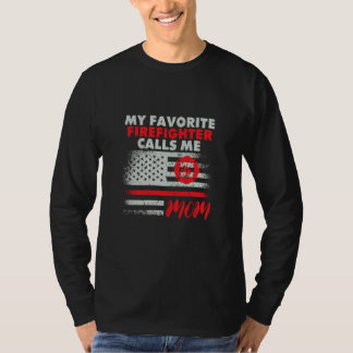 Camiseta Mi bombero favorito me llama mamá Diseño de bomber